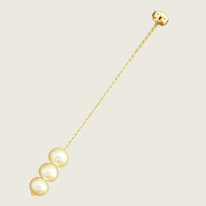 C&D PEARL BACK - YELLOW GOLD