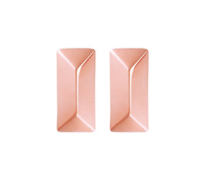RECTANGLE STUDS - ROSE GOLD