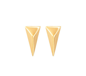 TRIANGLE STUDS - YELLOW GOLD