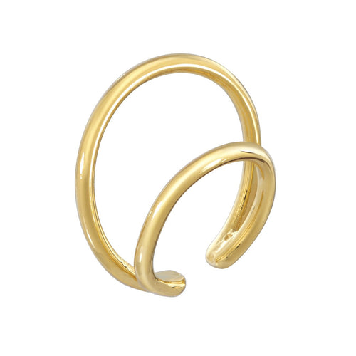 DOUBLE RING CUFF - YELLOW GOLD